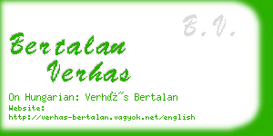 bertalan verhas business card